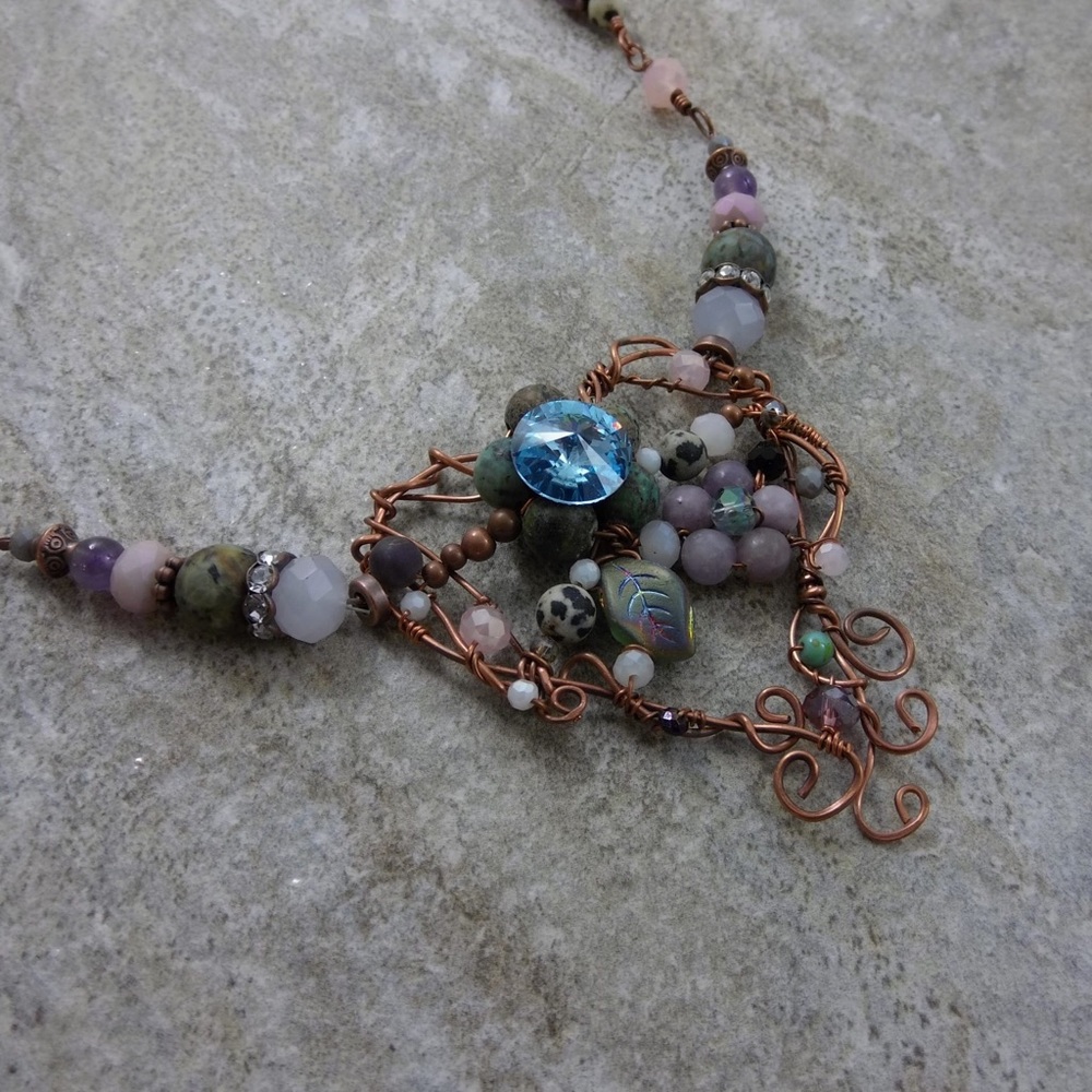 Copper heart necklace